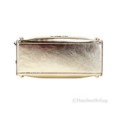 Michael Kors Mina Belted Gold Vegan Leather Chain Crossbody Bag